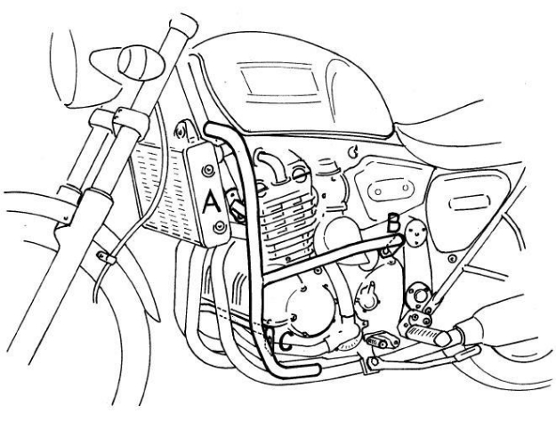 Afbeeldingen van Valbeugel Hepco&Becker chroom Triumph Thunderbird/ Legend TT '95-98