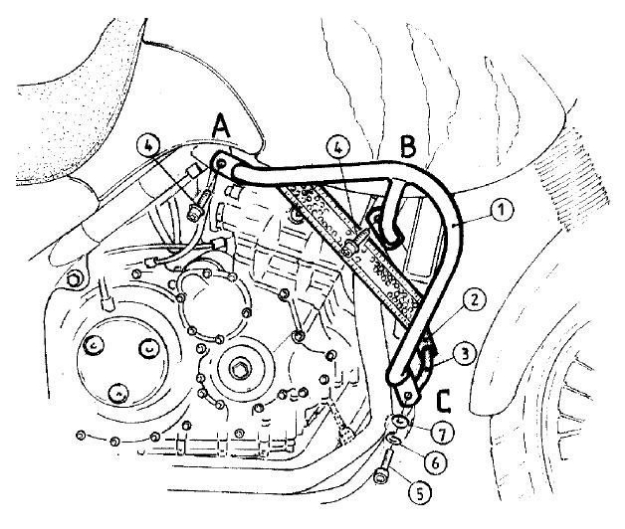 Afbeeldingen van Valbeugel zwart Hepco&Becker voor Triumph TIGER 955I '01-06
