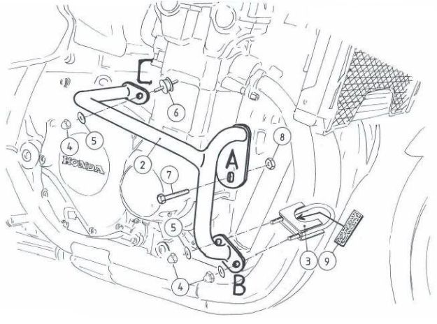 Afbeeldingen van Valbeugel zwart Hepco&Becker Honda CB1300 '03-09