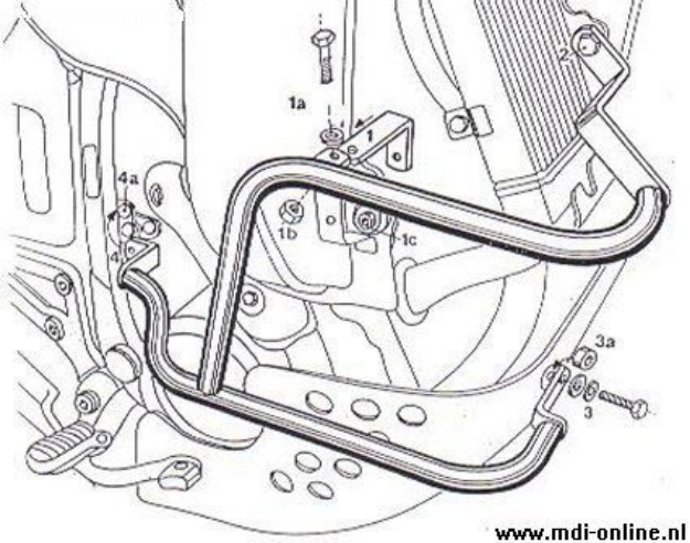 Afbeeldingen van Valbeugel zwart Hepco&Becker voor Honda XRV650/750 '88-92