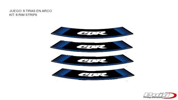 Afbeeldingen van Velglint Puig met logo Honda CBR-Blauw