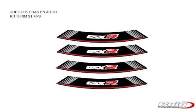 Afbeeldingen van Velglint Puig met logo Suzuki GSX-R-Zilver