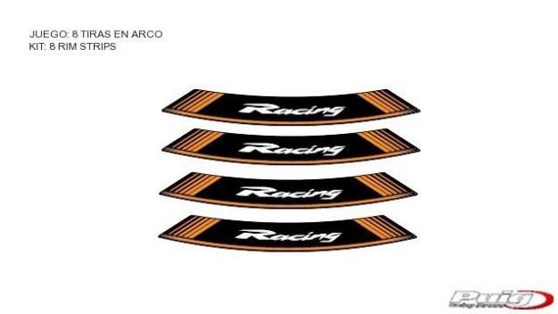 Afbeeldingen van Velglint Puig met logo diverse modellen Racing-Oranje