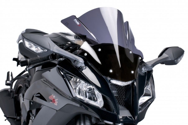 Afbeeldingen van Vervangingsruit Puig Jetstream Kawasaki ZX10-R '11-'15-donker getint