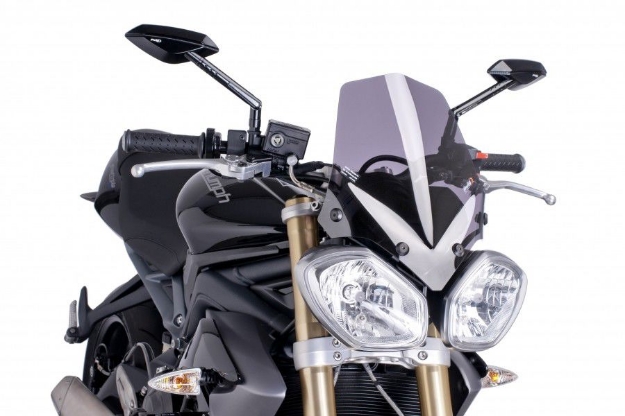 Afbeeldingen van Vervangingsruit naked bike Puig Triumph Speed Triple/R 1050 '11-/ Street Triple 675/R '11- -Licht getint