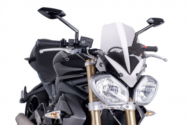 Afbeeldingen van Vervangingsruit naked bike Puig Triumph Speed Triple/R 1050 '11-/ Street Triple 675/R '11--transparant