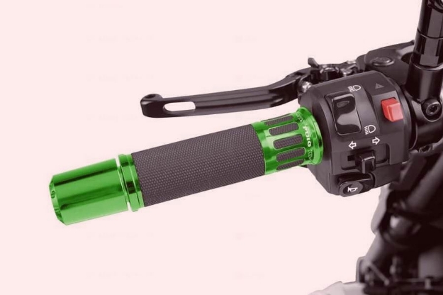 Afbeeldingen van Handvatten Puig HI-TECH Racing (119mm)-Groen