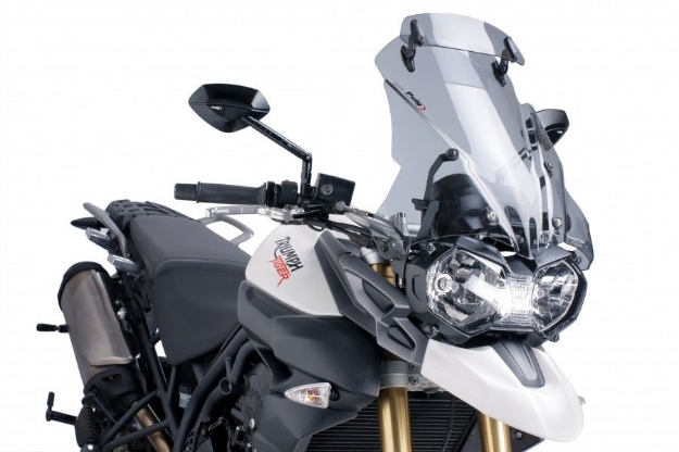 Afbeeldingen van Vervangingsruit touring Puig met opzetruitje licht getint Triumph TIGER 800/XC '11-'14 /XC/XCX/XCA/XR/XRX/XRT '15-'17