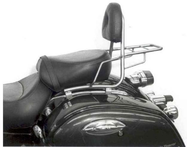 Afbeeldingen van Sissybar met rekje Hepco&Becker chroom Kawasaki VN1500 CLASSIC TOUR