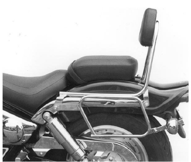 Afbeeldingen van Sissybar met rekje Hepco&Becker chroom Suzuki VZ800 Marauder