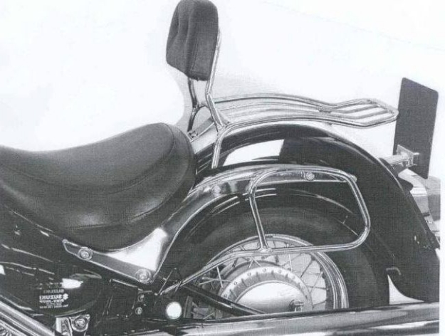 Afbeeldingen van Solorack met rugsteun Hepco&Becker chroom Suzuki C800/ VL800LC Intruder -2008