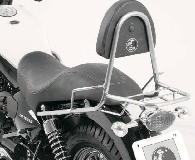 Afbeeldingen van Sissybar met rekje Hepco&Becker chroom Moto Guzzi NEVADA 750 Anniversario 2010-