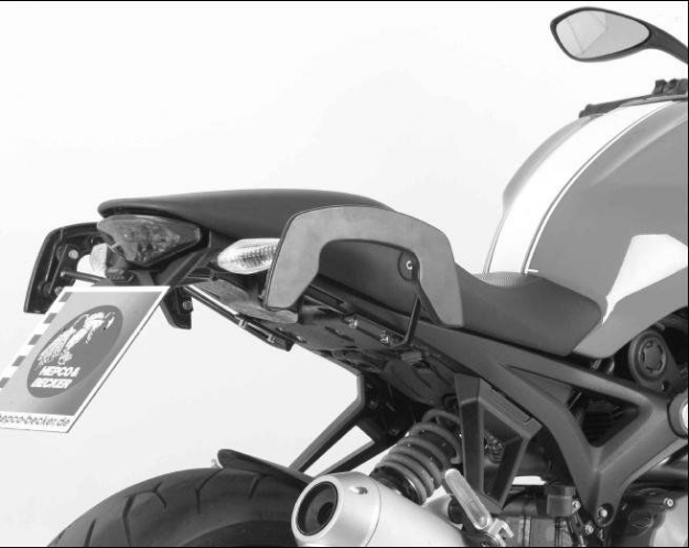 Afbeeldingen van C-Bow tasdragers zwart Hepco&Becker Ducati M1100 EVO '11-13