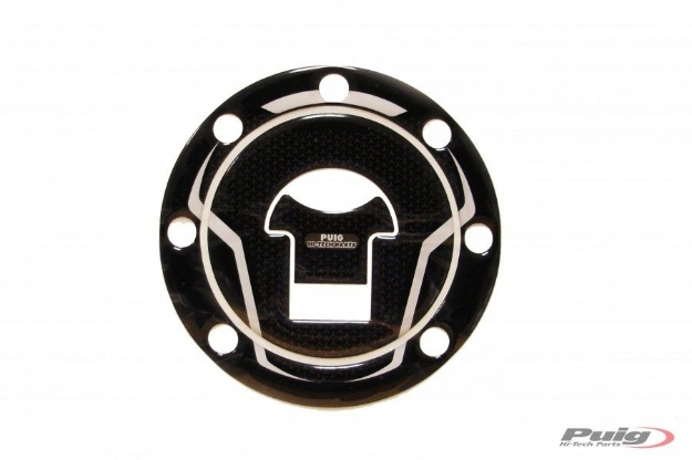 Afbeeldingen van Tankdopcover Puig voor Honda (7 gaten) zwart/carbon look