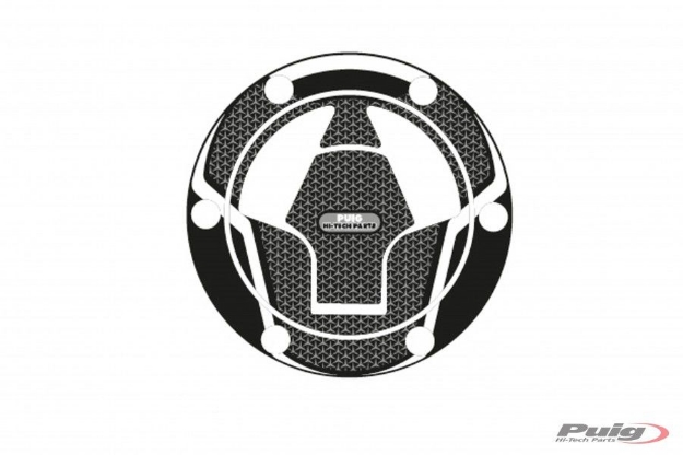 Afbeeldingen van Tankdopcover Puig voor Kawasaki Ninja 250/300 zwart/carbon look