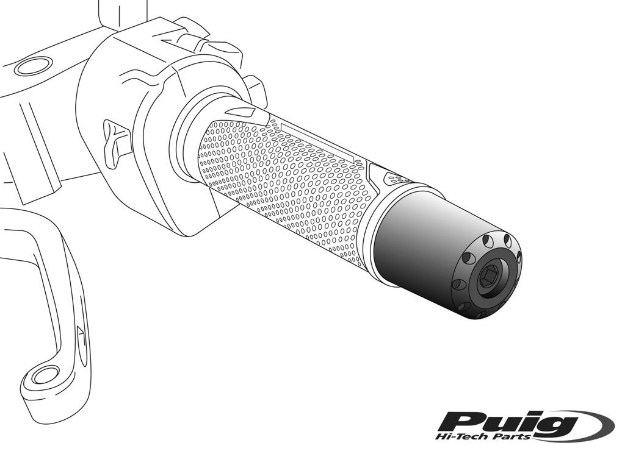 Afbeeldingen van Trillingsdempers Puig model LONG BMW C600 Sport '12-'15/ C650GT '12- -zwart