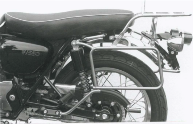 Afbeeldingen van Kofferrek zwart Hepco&Becker Kawasaki W650/W800