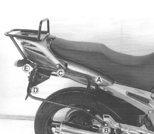 Afbeeldingen van Kofferrek zwart Hepco&Becker Yamaha TDM900