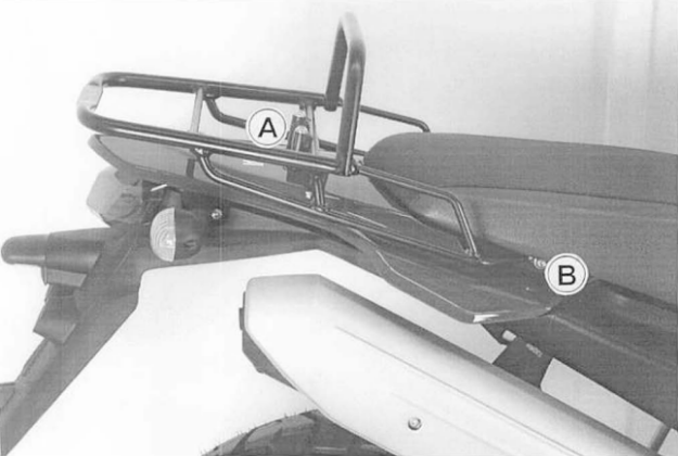 Afbeeldingen van Topdrager zwart Hepco & Becker Yamaha XT125 2005-