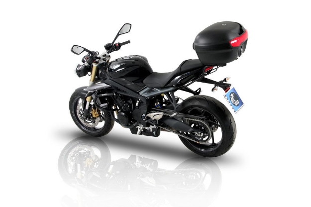 Afbeeldingen van Topdrager zwart Alurack Hepco&Becker Triumph Street Triple 675/ R 2013-