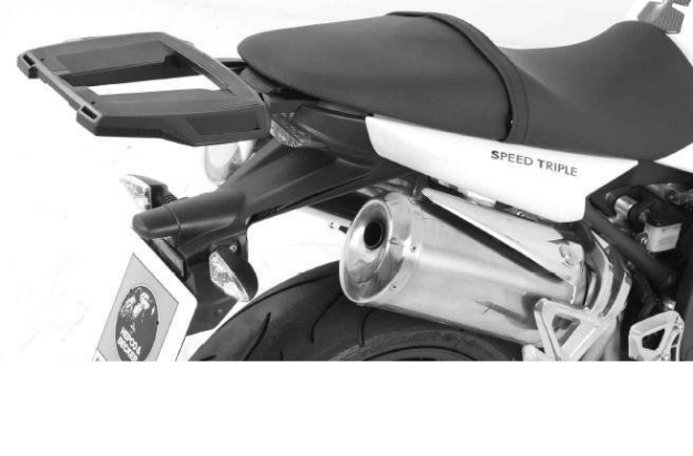 Afbeeldingen van Topdrager zwart Alurack Hepco&Becker Triumph SPEED TRIPLE 1050 '07-'10