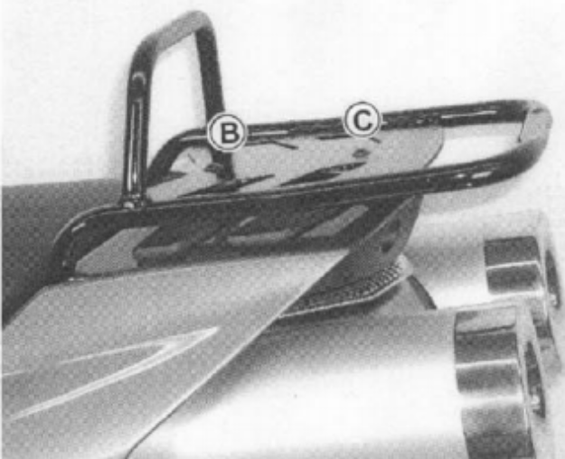 Afbeeldingen van Topdrager zwart Hepco & Becker Ducati 620DS '03-/ 1000DS '03-'06/ 1100DS '07-