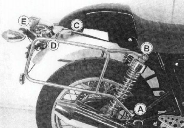 Afbeeldingen van Kofferrek chroom Hepco & Becker Triumph Thruxton