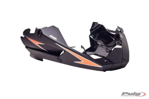 Afbeeldingen van Motorspoiler S-line Puig mat zwart Kawasaki Z800/Z800E '13-