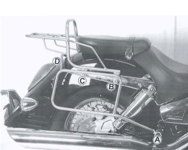 Afbeeldingen van Kofferrek chroom Hepco & Becker Honda VTX1300S '03-