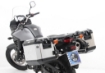 Afbeeldingen van Kofferset Hepco&Becker 'Cutout' met RVS rek en Xplorer BLACK koffers Suzuki DL650 V-Strom '04-'11