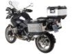 Afbeeldingen van Kofferset Hepco&Becker 'Cutout' met RVS rek en Xplorer koffers BMW R1200GS '04-'12/ Adventure '08-'13