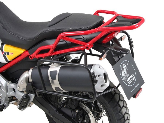 Afbeeldingen van kofferrek zwart Hepco&Becker Moto Guzzi V85TT ’19-