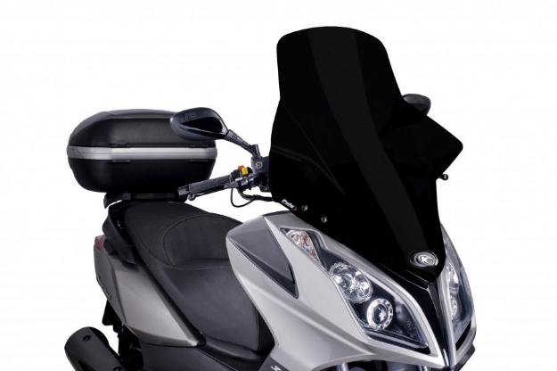 Afbeeldingen van Vervangingsruit V-Tech Line Touring Kymco Superdink 125i/300i '09-/ Downtown 125i/300i '09-/ X-Town 125/300 '16-/ Gran dink 125/300 '16- zwart