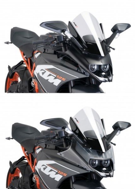 Afbeeldingen van Vervangingsruit Puig Jetstream KTM RC125/ RC390 '14-21 -transparant
