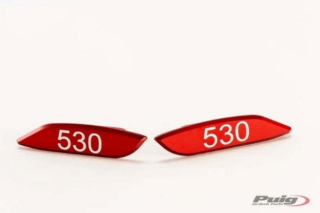 Afbeeldingen van Spiegelafdekplaatjes Puig Yamaha T-Max 530 '12- Rood