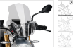 Afbeeldingen van Vervangingsruit naked bike model Sport Puig (zonder orig. ruit) BMW R1200R '15-'18
