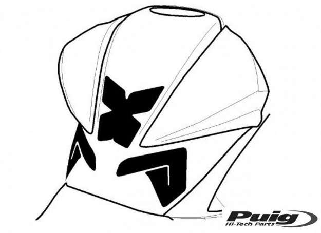 Afbeeldingen van Tankprotectieset 3-delig Puig Kawasaki Z800 '13-