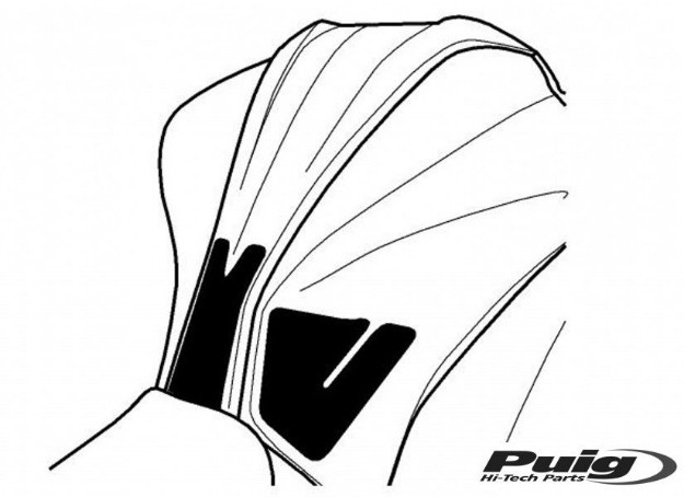 Afbeeldingen van Tankprotectieset 3-delig Puig Kawasaki Z1000 '14-