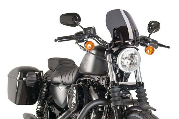Afbeeldingen van Vervangingsruit Touring Puig voor diverse Harley Davidson modellen-donker getint