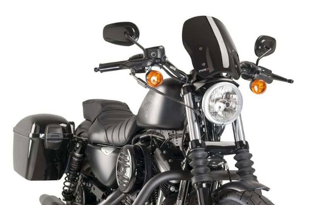 Afbeeldingen van Vervangingsruit Touring Puig voor diverse Harley Davidson modellen-zwart