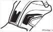 Afbeeldingen van Tankprotectieset 3-delig Puig Yamaha MT-07 Tracer '16-