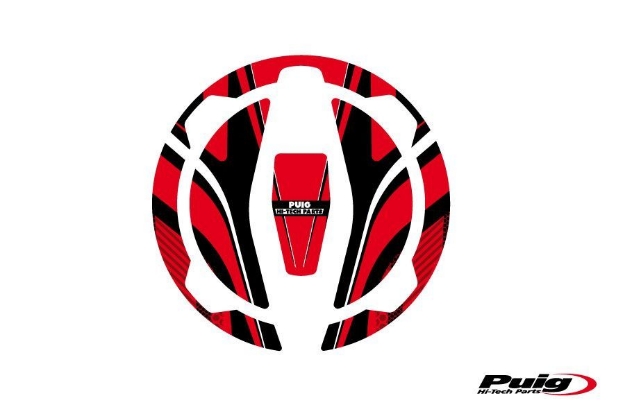 Afbeeldingen van Tankdopcover Radikal Puig voor diverse Kawasaki modellen-Rood