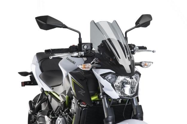 Afbeeldingen van Vervangingsruit naked bike Touring Puig Kawasaki Z650 '17-'19-licht getint