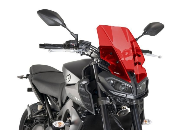 Afbeeldingen van Vervangingsruit naked bike Touring Puig Yamaha MT-09 '17-20-rood
