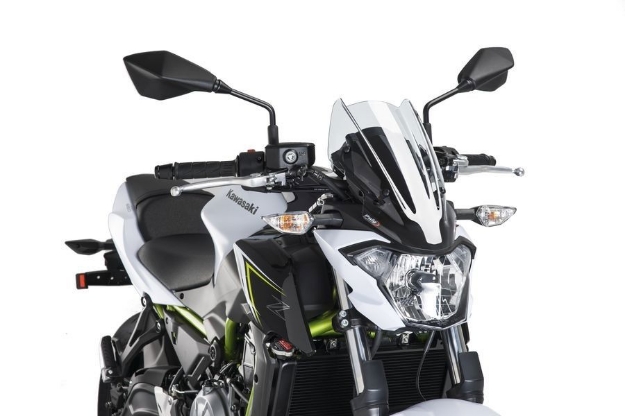 Afbeeldingen van Vervangingsruit naked bike Sport Puig Kawasaki Z650 '17-'19-transparant
