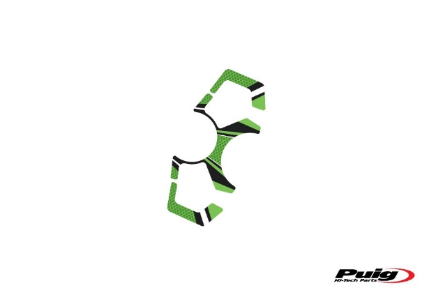 Afbeeldingen van Kroonplaatcover model Radikal voor Kawasaki Ninja 400 '17--Groen