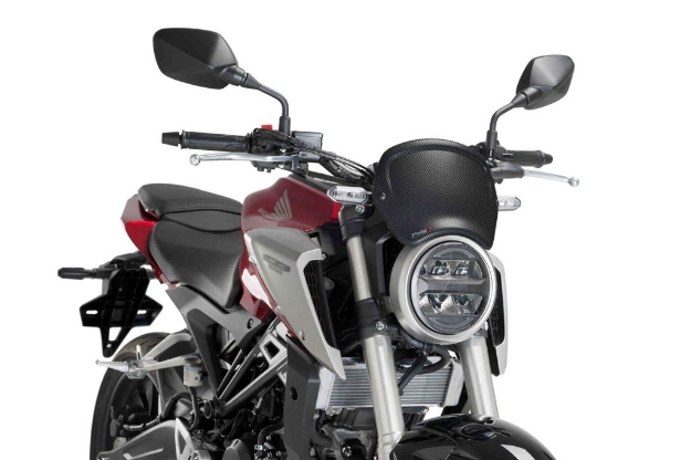 Afbeeldingen van Front plate carbon look Puig Honda CB125R Neo Sports Cafe '18-