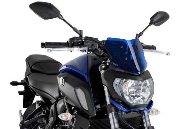 Afbeeldingen van Vervangingsruit naked bike Sport Puig Yamaha MT-07 '18--blauw