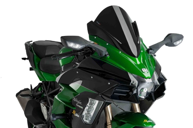 Afbeeldingen van Vervangingsruit jetstream Puig Kawasaki Ninja H2 SX '18-21 zwart