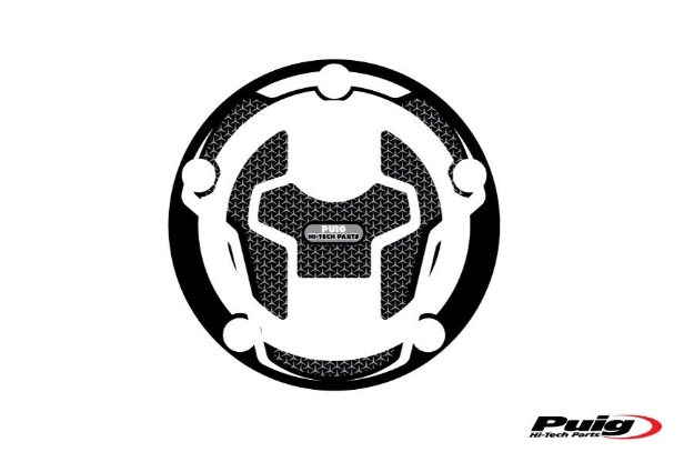 Afbeeldingen van Tankdopcover Puig voor Suzuki GSX-S125 '17- zwart/carbon look